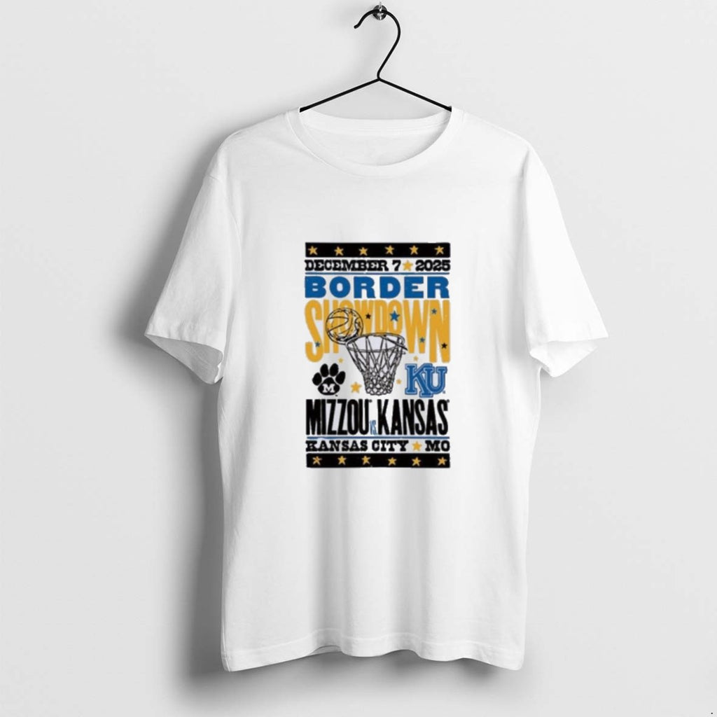 Official Mizzou Vs Kansas Basketball Border Showdown December 7 2025 T-Shirts, Hoodie, Sweatshirt | PopFlextees.com