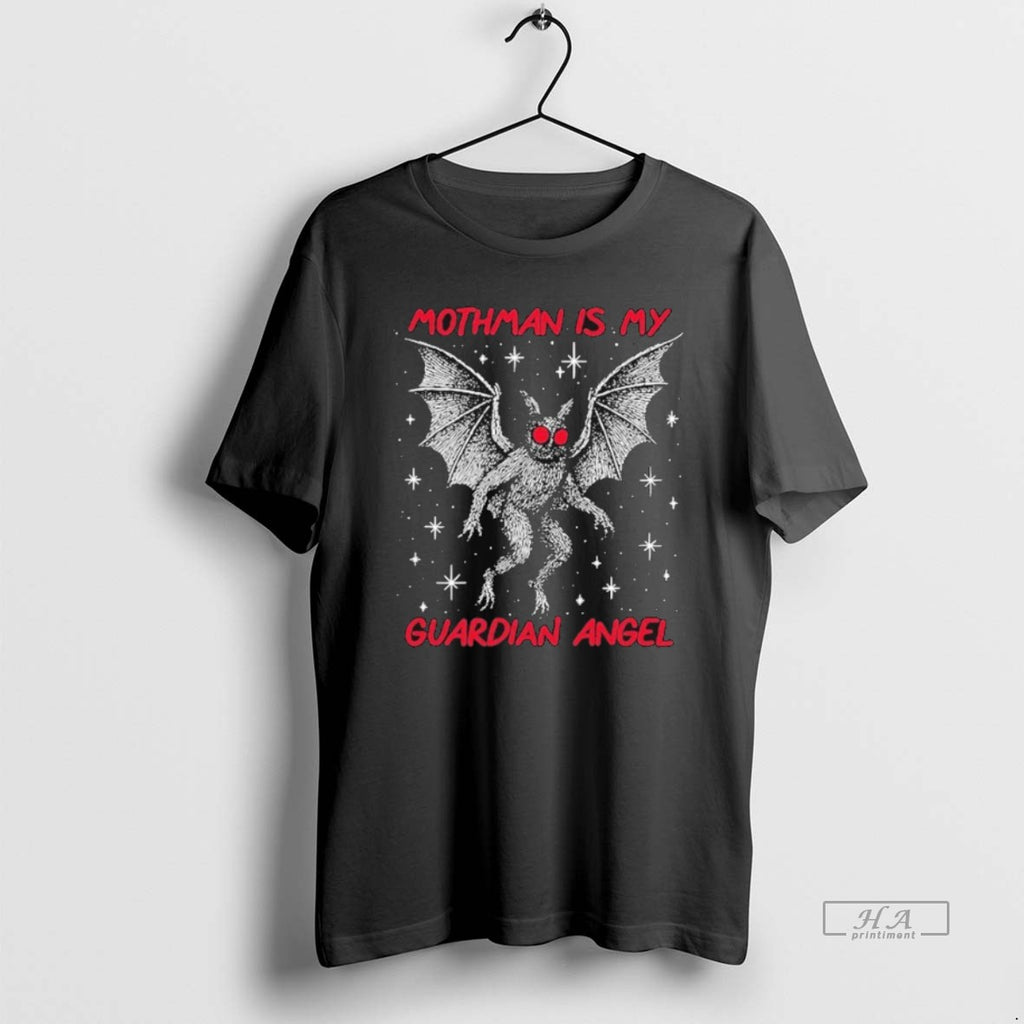 Official Moth Man Is My Guardian Angel T-Shirts, Hoodie, Sweatshirt | PopFlextees.com