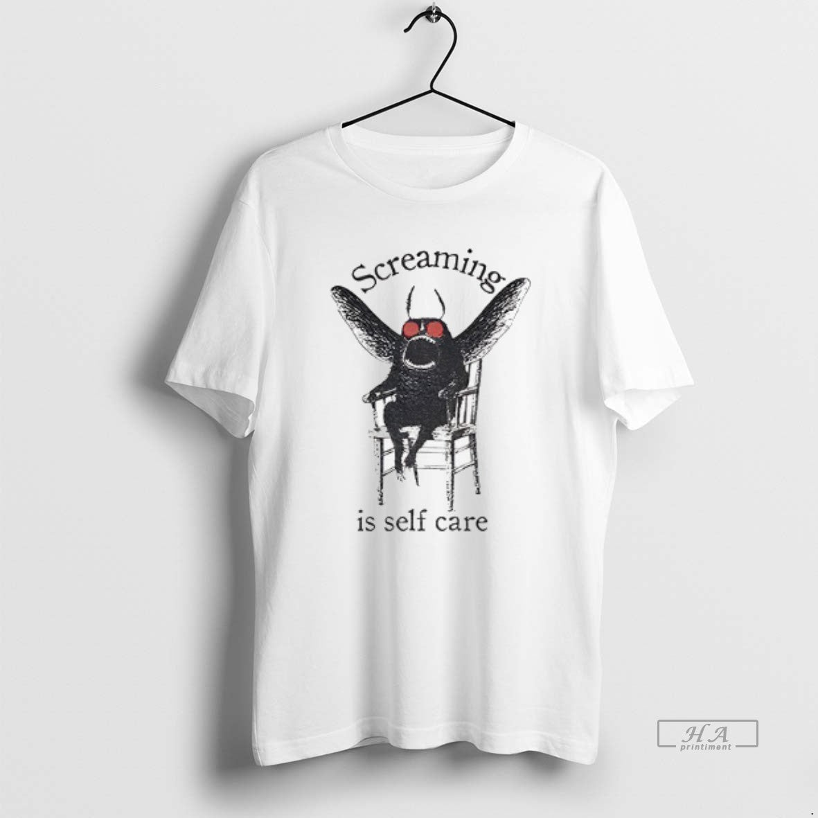 Official Mothman Shenanigan Screaming Is Self Care T-Shirts, Hoodie, Sweatshirt | PopFlextees.com