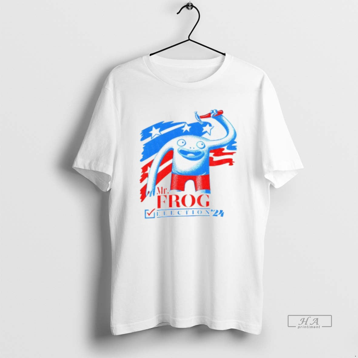 Official Mr Frog Election 24 Patriotic Red Blue Frog Graphic T-Shirts, Hoodie, Sweatshirt | PopFlextees.com
