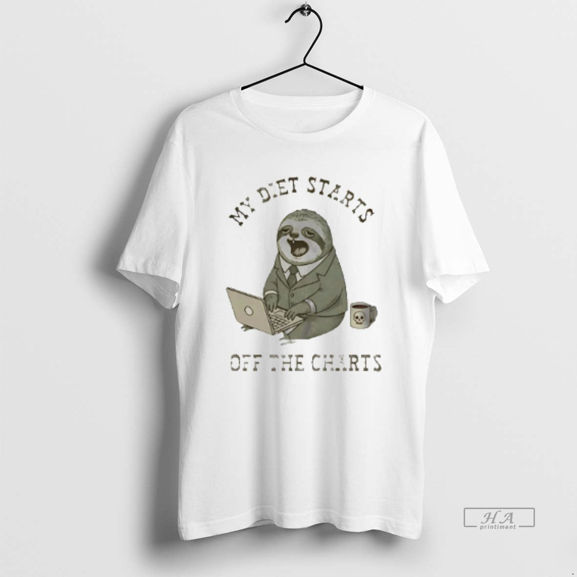 Official My Diet Starts Off The Charts Sloth T-Shirts, Hoodie, Sweatshirt | PopFlextees.com