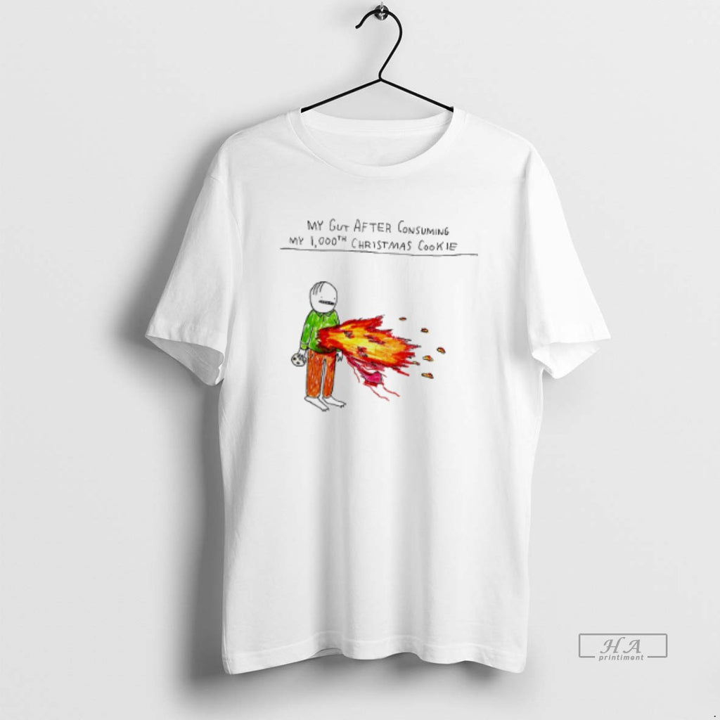 Official My Gut After Consuming My 1000th Christmas Cookie T-Shirts, Hoodie, Sweatshirt | PopFlextees.com