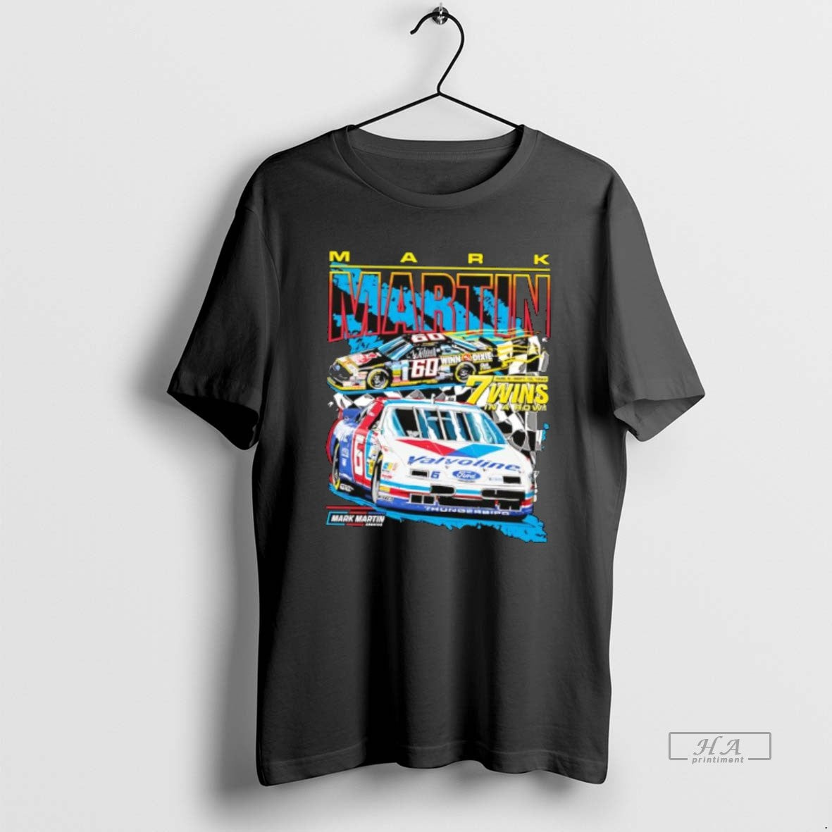 Official Nascar Mark Martin The Kid 7 Wins In A Row Graphic T-Shirts, Hoodie, Sweatshirt | PopFlextees.com