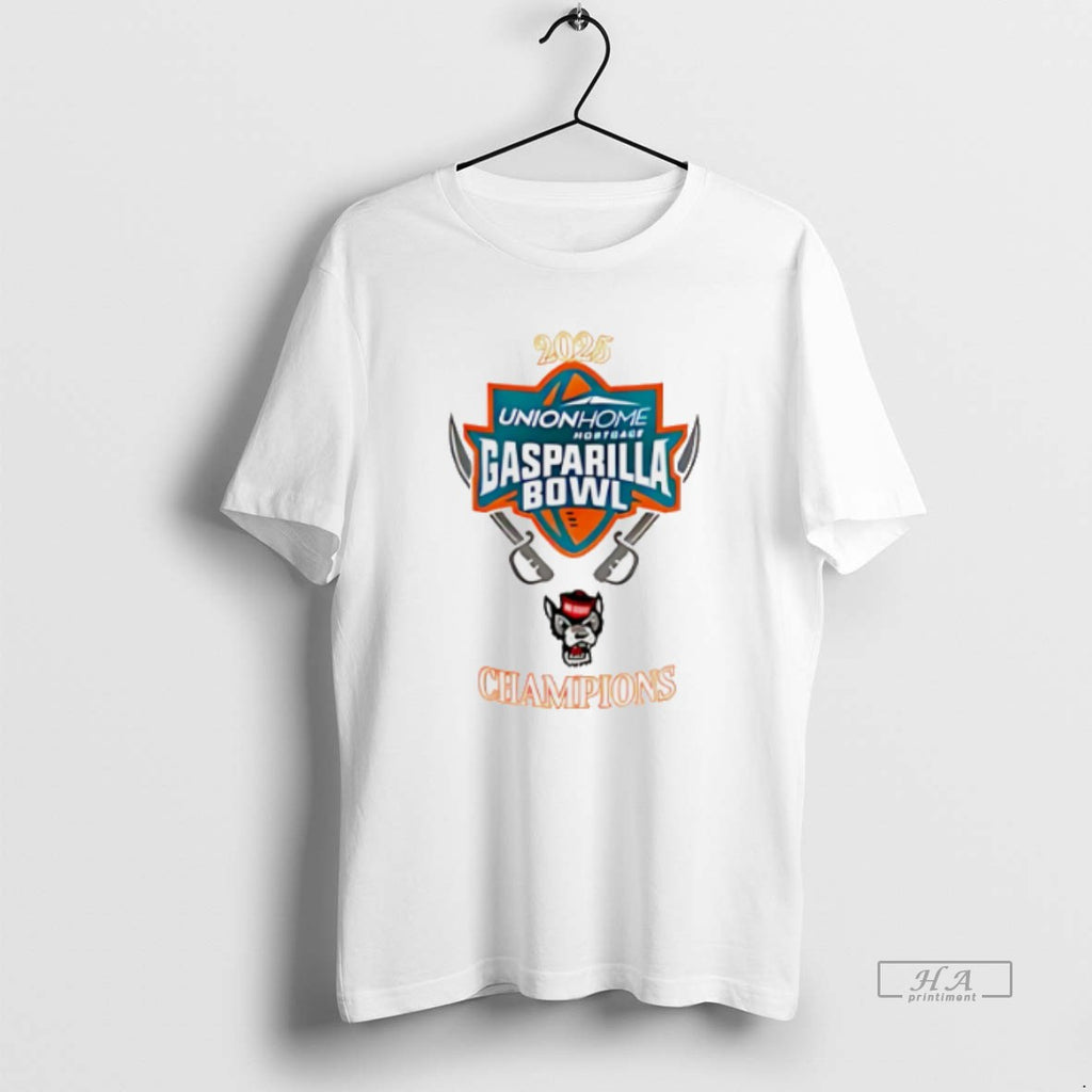 Official Nc State Wolfpack 2025 Gasparilla Bowl Champions Logo T-Shirts, Hoodie, Sweatshirt | PopFlextees.com