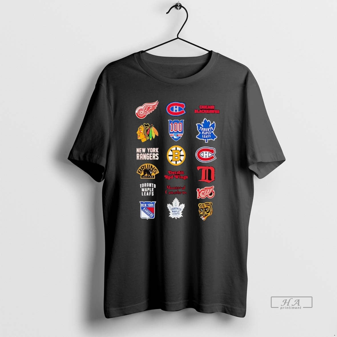 Official Nhl 6 Starter Teams Logo Collage T-Shirts, Hoodie, Sweatshirt | PopFlextees.com