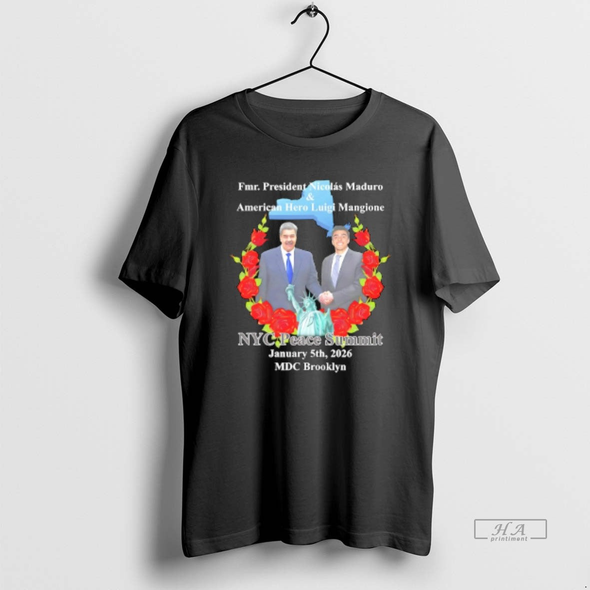 Official Nyc Peace Summit Fmr President Nicolas Maduro And American Hero Luigi Mangione T-Shirts, Hoodie, Sweatshirt
