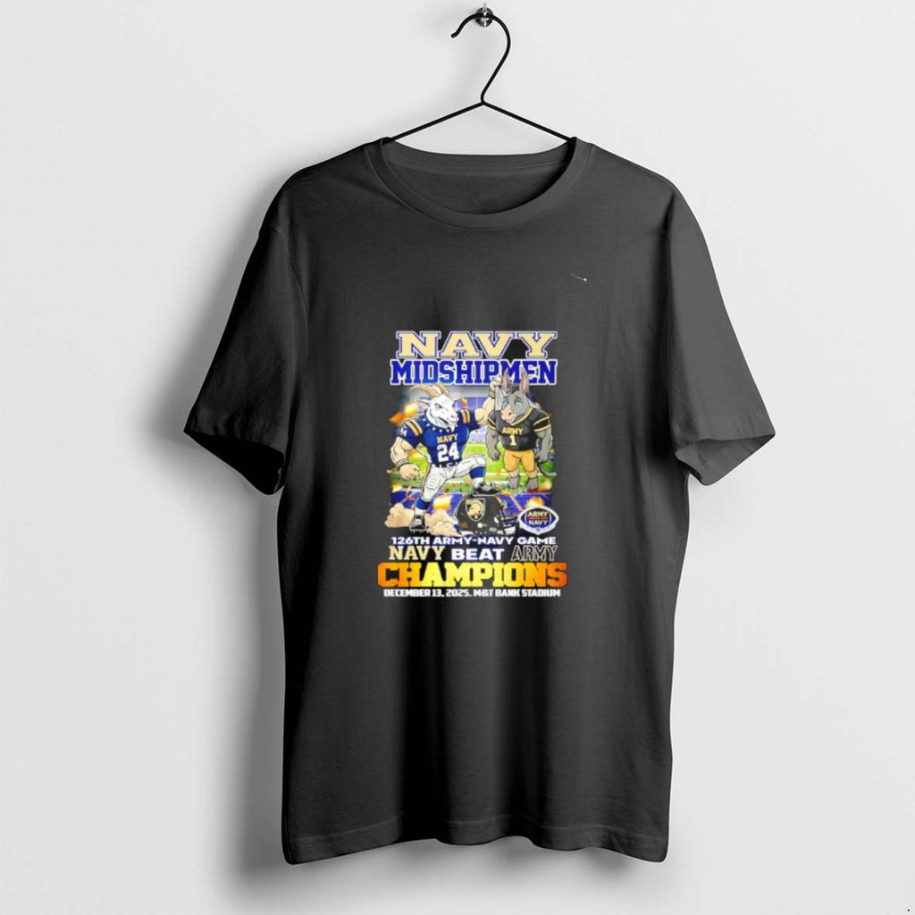 Official Navy Midshipmen 126th Army Navy Game Champions Navy Beat Army T-Shirts, Hoodie, Sweatshirt | PopFlextees.com