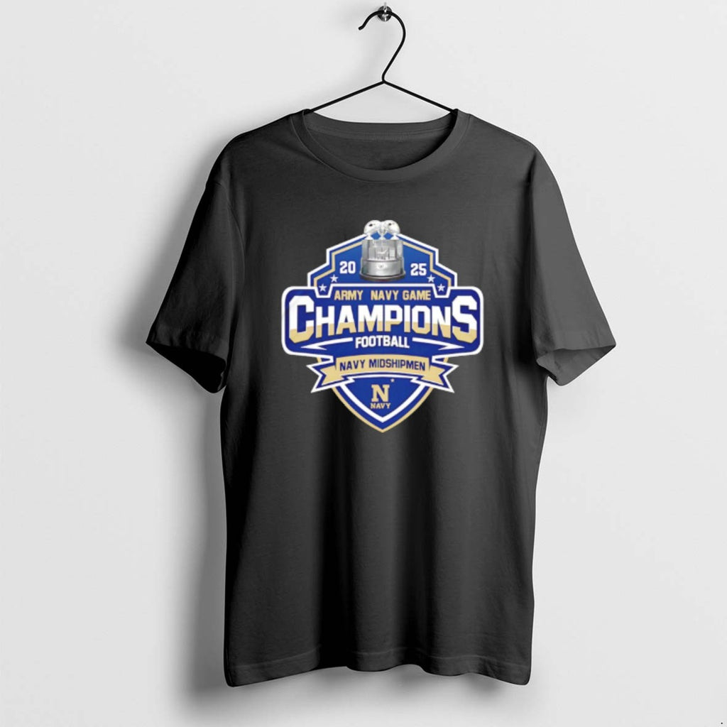 Official Navy Midshipmen 2025 Army Navy Game Champions Logo T-Shirts, Hoodie, Sweatshirt | PopFlextees.com