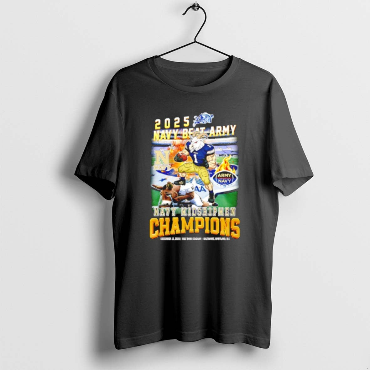 Official Navy Midshipmen 2025 Navy Beat Army Champions Mascot T-Shirts, Hoodie, Sweatshirt | PopFlextees.com