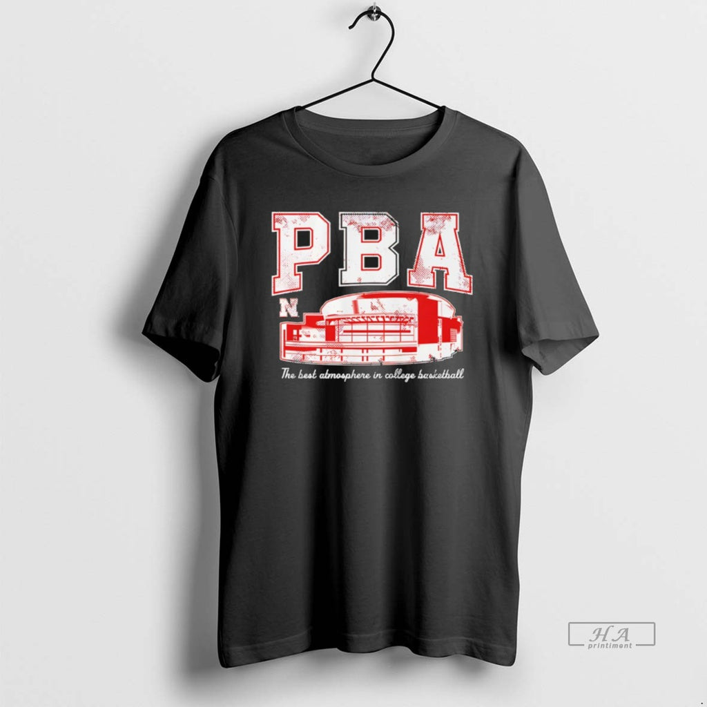 Official Nebraska Basketball Pba The Best Atmosphere In College Basketball T-Shirts, Hoodie, Sweatshirt | PopFlextees.com