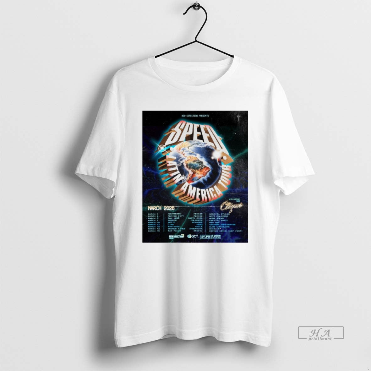 Official New Direction Presents Speed Latin America Tour March 4 15 2026 T-Shirts, Hoodie, Sweatshirt | PopFlextees.com