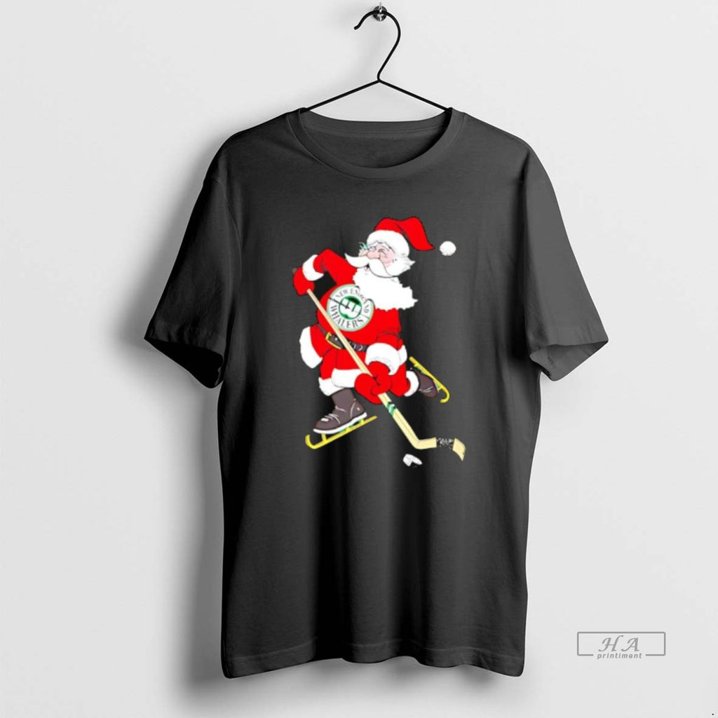 Official New England Whalers Santa Hockey Player T-Shirts, Hoodie, Sweatshirt | PopFlextees.com