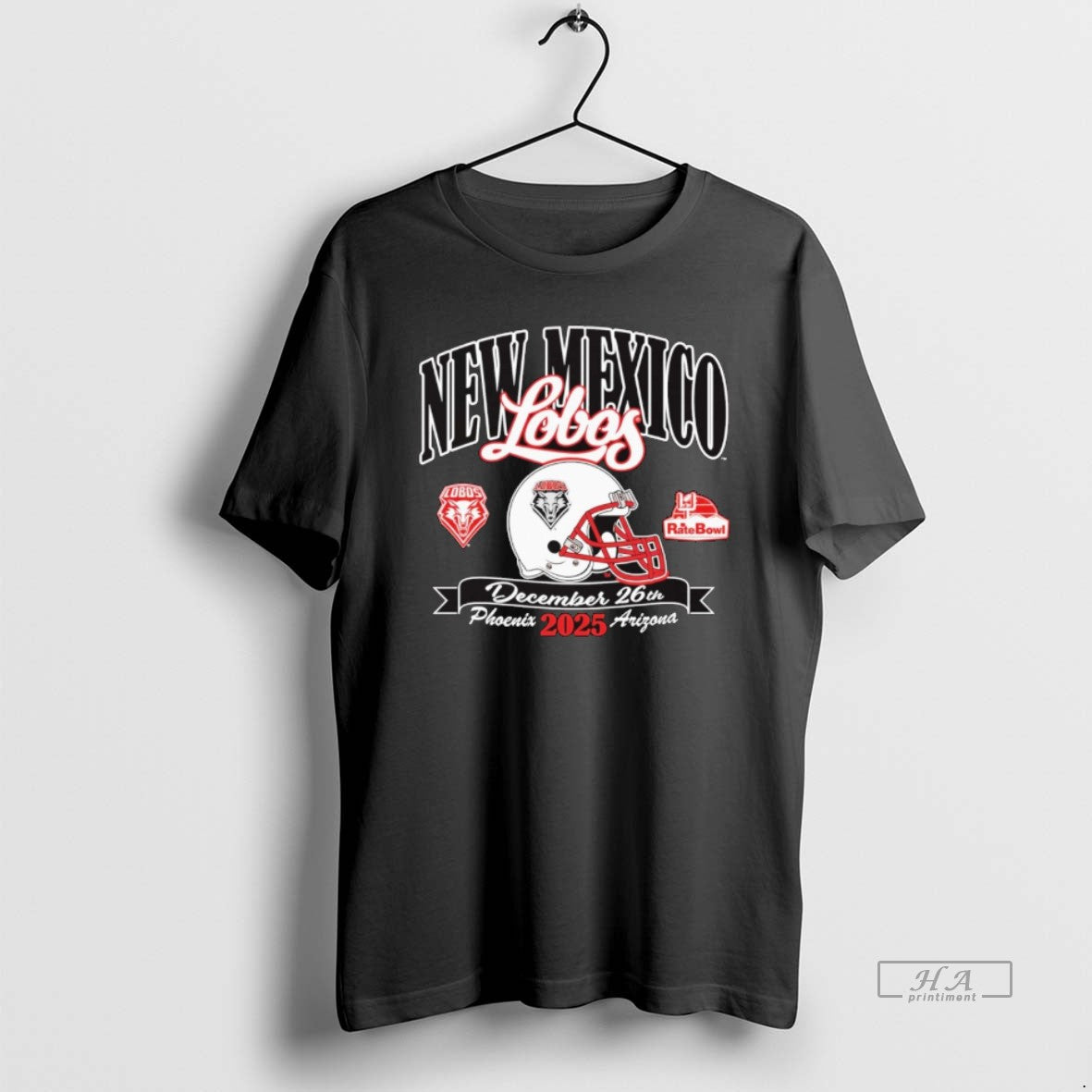 Official New Mexico Lobos 2025 Rate Bowl December 26th Phoenix Arizona Helmet T-Shirts, Hoodie, Sweatshirt | PopFlextees.com