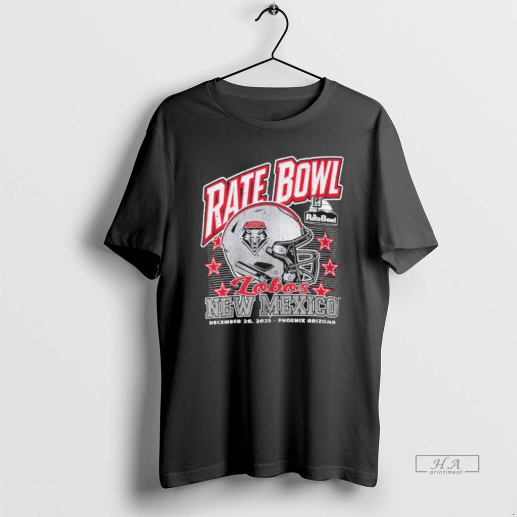Official New Mexico Lobos 2025 Rate Bowl Vintage Helmet Beveled T-Shirts, Hoodie, Sweatshirt | PopFlextees.com