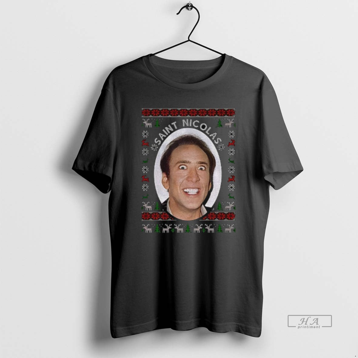 Official Nicolas Cage St Nicolas Christmas 2025 T-Shirts, Hoodie, Sweatshirt | PopFlextees.com