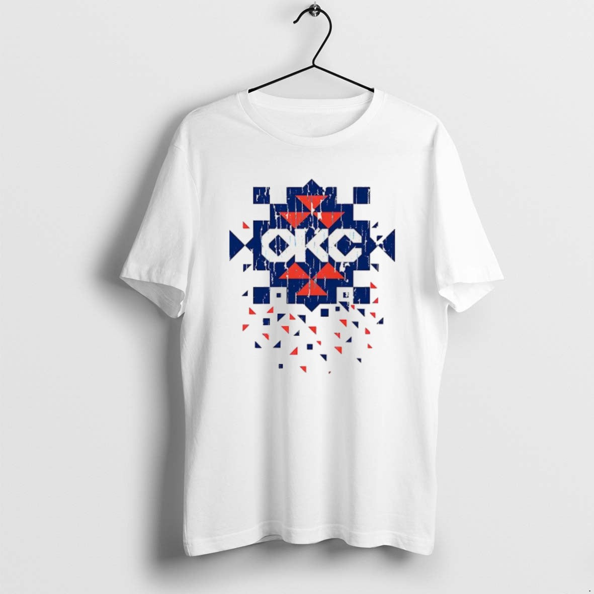 Official Okc Thunder Diamond Pattern Native T-Shirts, Hoodie, Sweatshirt | PopFlextees.com