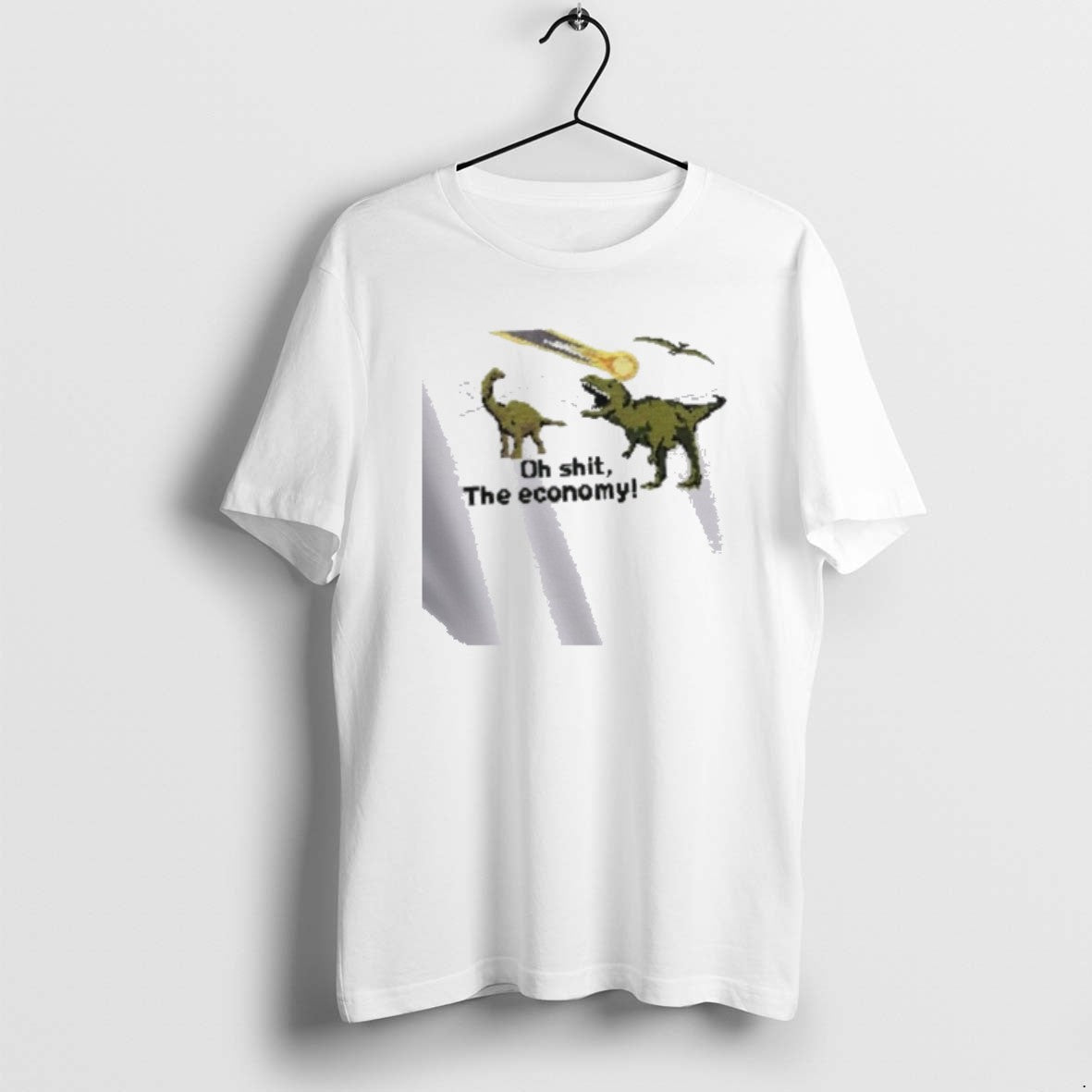 Official Oh Shit The Economy Pixel T-Shirts, Hoodie, Sweatshirt | PopFlextees.com