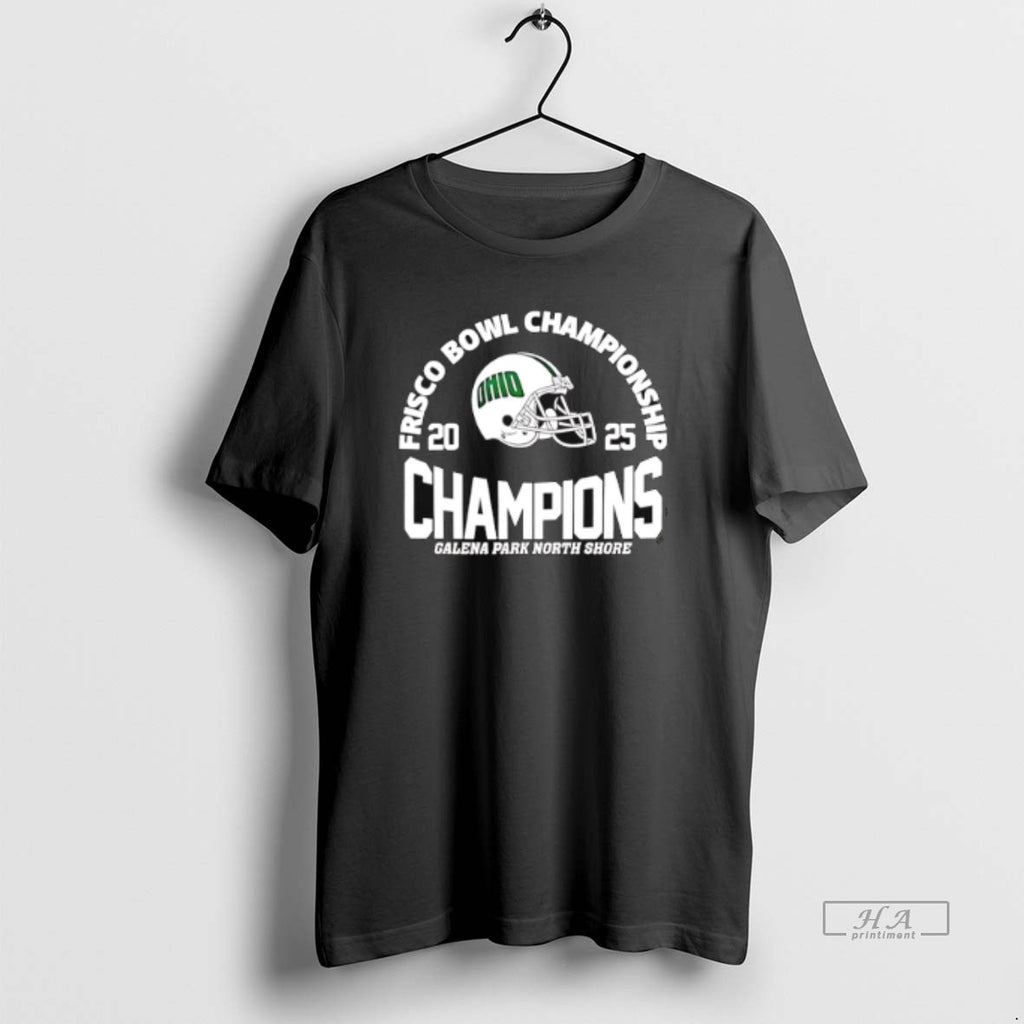 Official Ohio Bobcats Frisco Bowl Champions 2025 Helmet T-Shirts, Hoodie, Sweatshirt | PopFlextees.com
