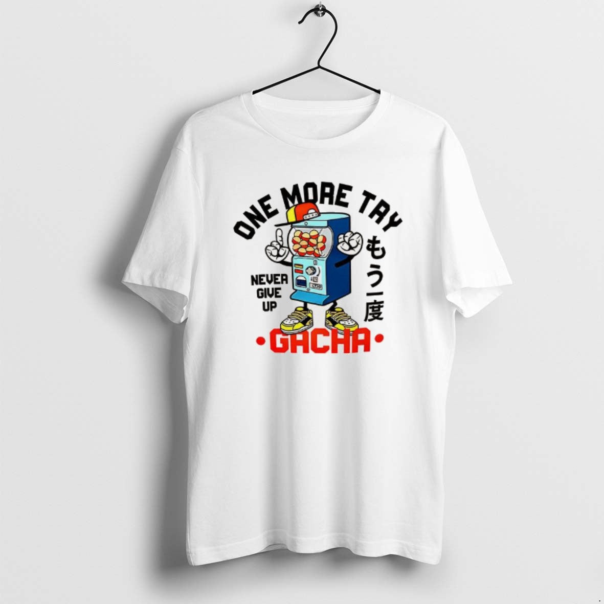 Official One More Try Gacha Never Give Up T-Shirts, Hoodie, Sweatshirt | PopFlextees.com