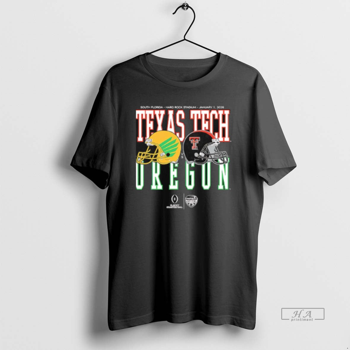 Official Oregon Vs Texas Tech 2026 Capital One Orange Bowl Helmet Matchup T-Shirts, Hoodie, Sweatshirt | PopFlextees.com