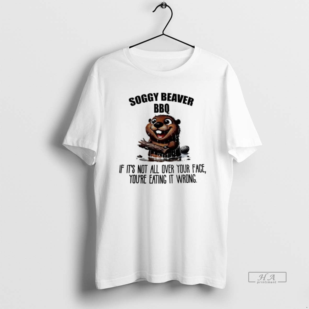 Official Otter Soggy Beaver Bbq If Its Not All Over Your Face Youre Eating It T-Shirts, Hoodie, Sweatshirt | PopFlextees.com