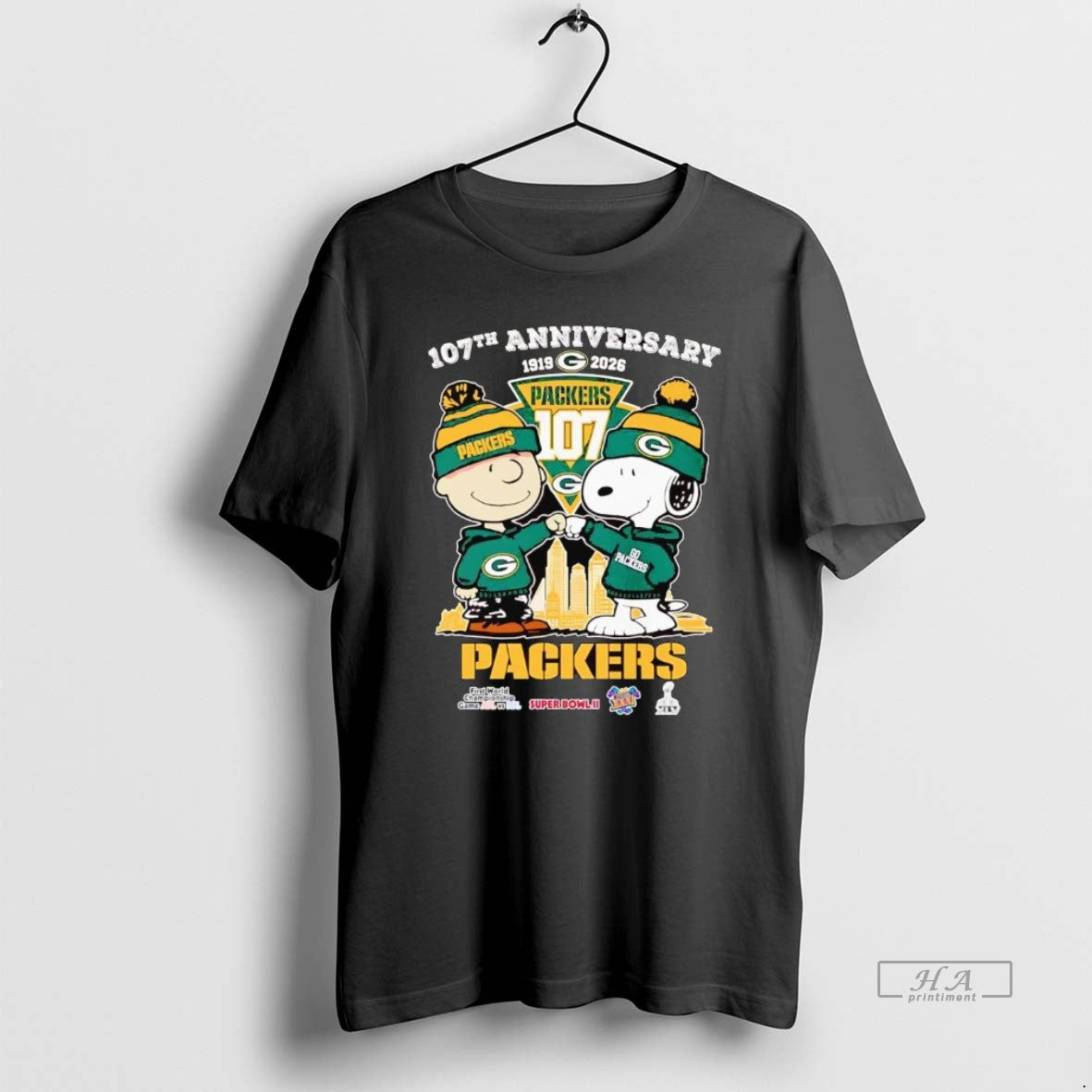 Official Peanuts 107th Anniversary 1919 2026 Green Bay Packers T-Shirts, Hoodie, Sweatshirt | PopFlextees.com