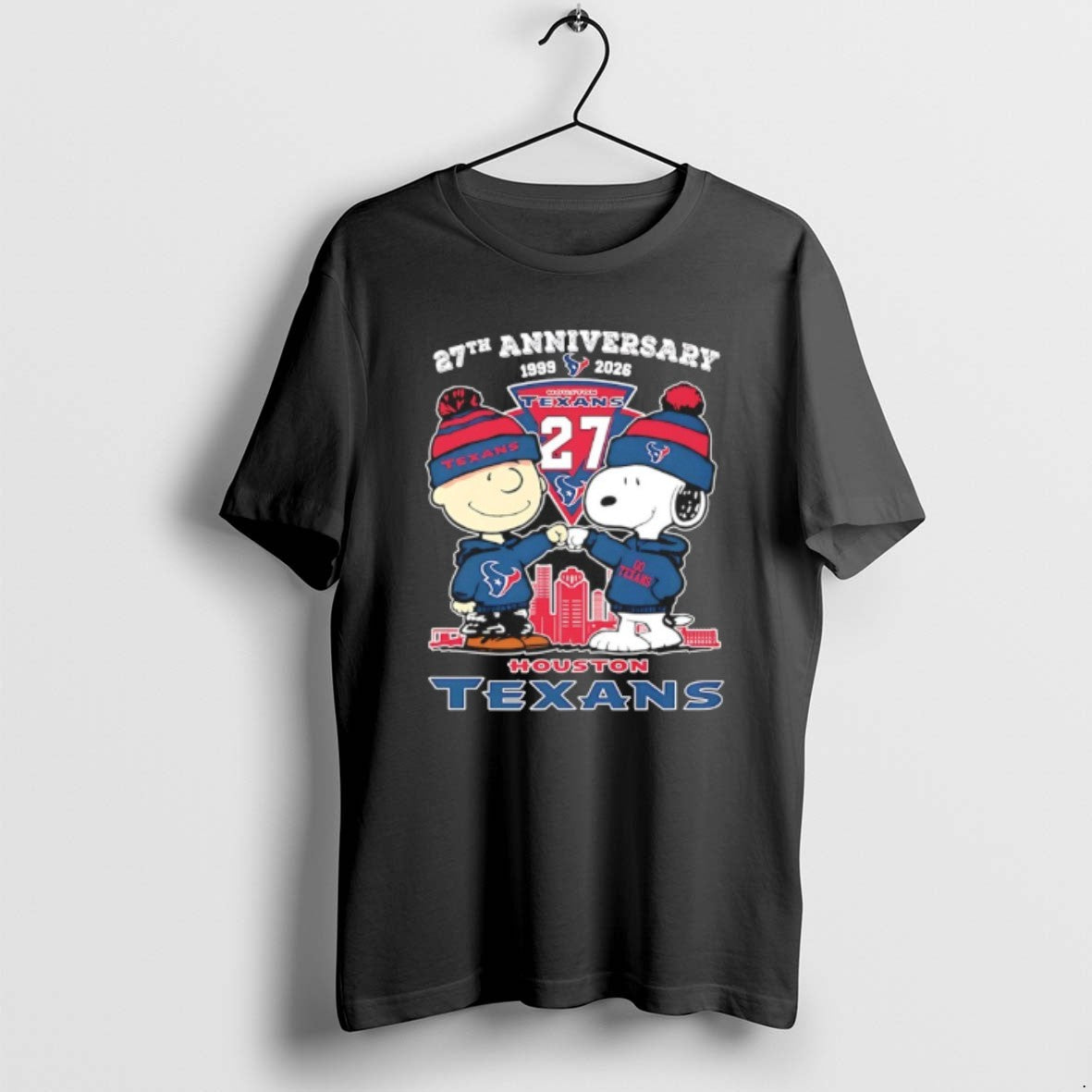 Official Peanuts X Houston Texans 1999 2026 27th Anniversary T-Shirts, Hoodie, Sweatshirt | PopFlextees.com