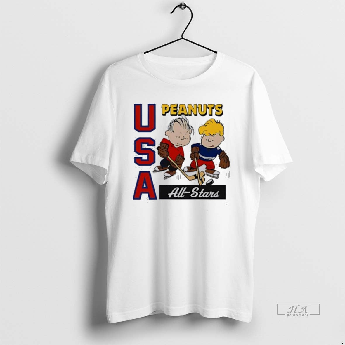 Official Peanuts X Usa Hockey All Stars Cartoon T-Shirts, Hoodie, Sweatshirt | PopFlextees.com