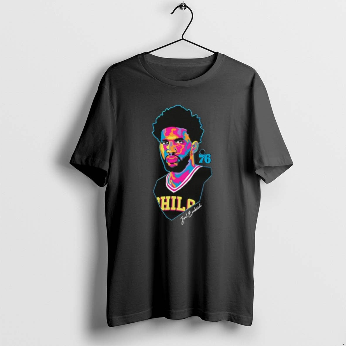 Official Philadelphia 76ers Joel Embiid Artist Design T-Shirts, Hoodie, Sweatshirt | PopFlextees.com