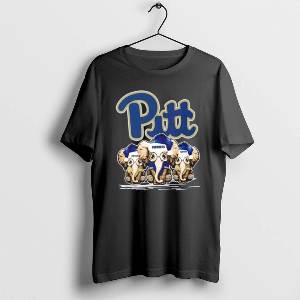 Official Pittsburgh Panthers X Elephants Santa Hat Merry Christmas T-Shirts, Hoodie, Sweatshirt | PopFlextees.com