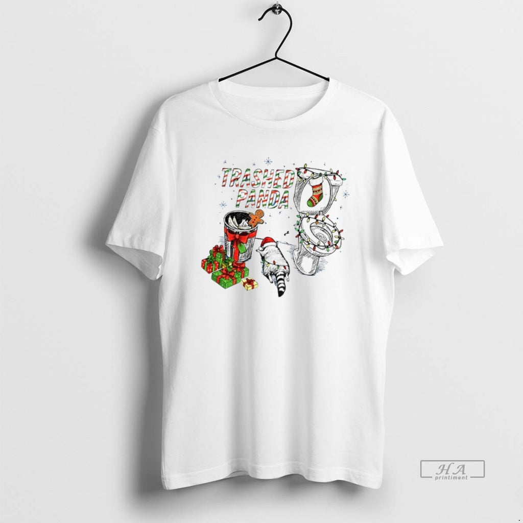 Official Raccoon Trashed Panda Merry Christmas 2025 T-Shirts, Hoodie, Sweatshirt | PopFlextees.com