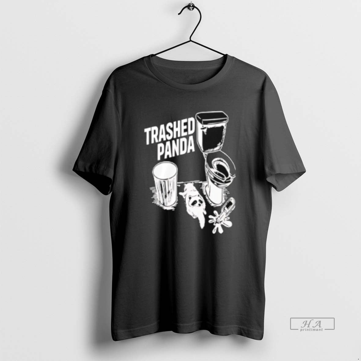 Official Racoon In Toilet Trashed Panda Drunk T-Shirts, Hoodie, Sweatshirt | PopFlextees.com