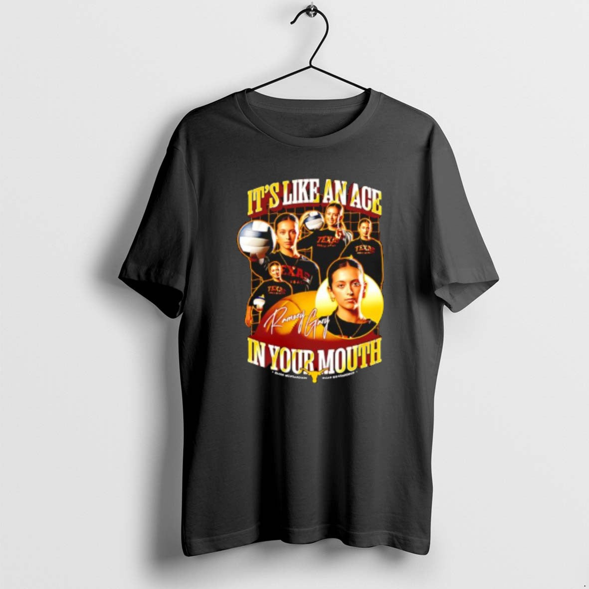 Official Ramsey Gary Texas Volleyball Team In Your Mouth Siganture T-Shirts, Hoodie, Sweatshirt | PopFlextees.com
