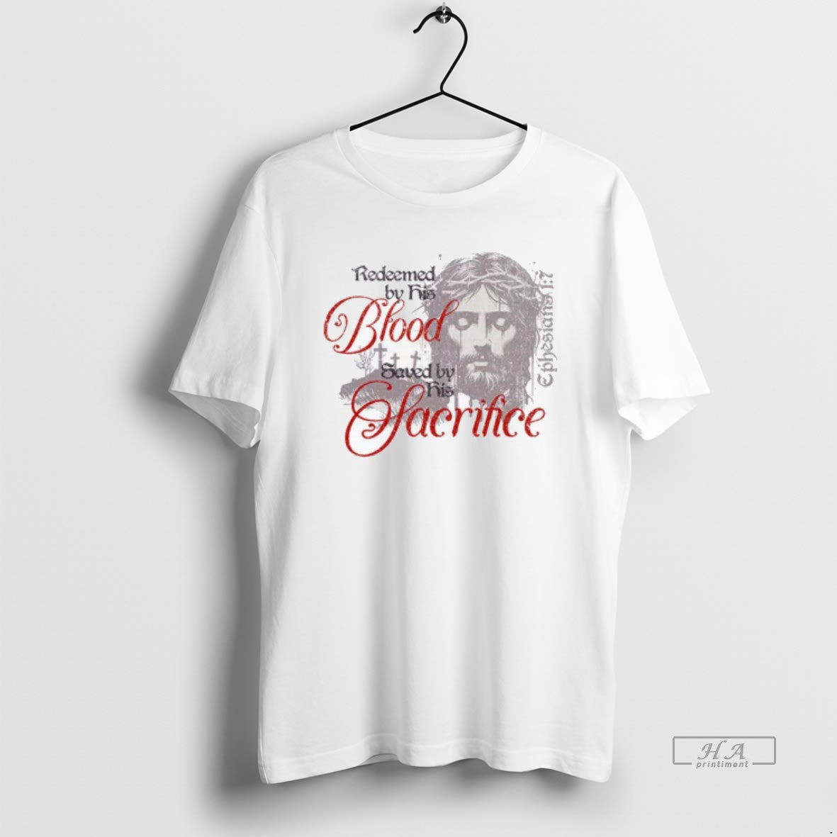 Official Redeemed By His Blood Saved By His Sacrifice Christian T-Shirts, Hoodie, Sweatshirt | PopFlextees.com