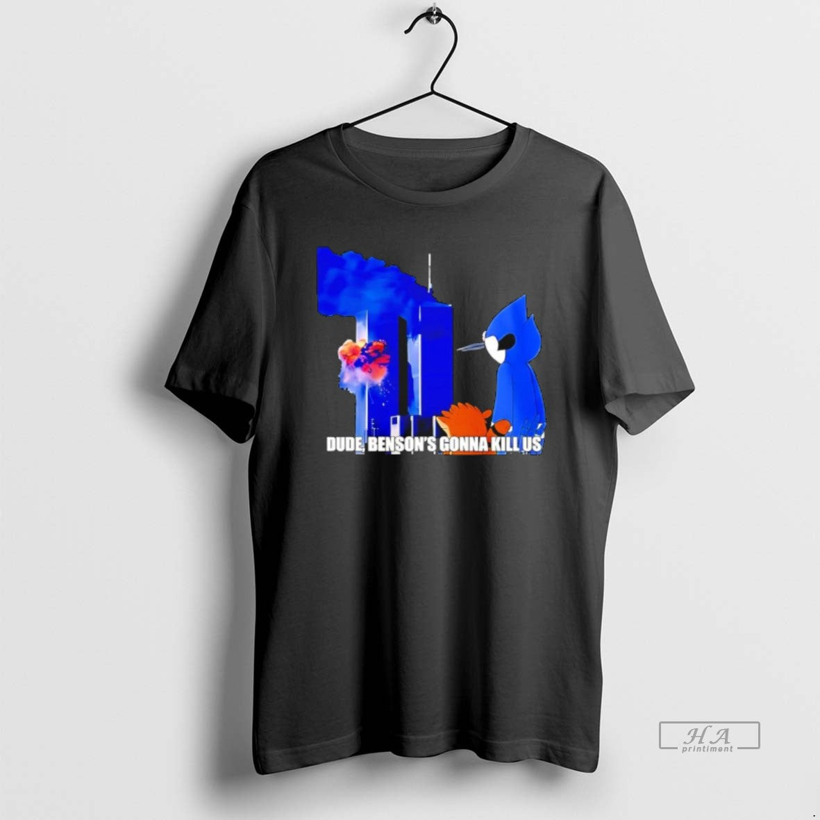 Official Regular Show 911 Meme Dude Bensons Gonna Kill Us T-Shirts, Hoodie, Sweatshirt | PopFlextees.com
