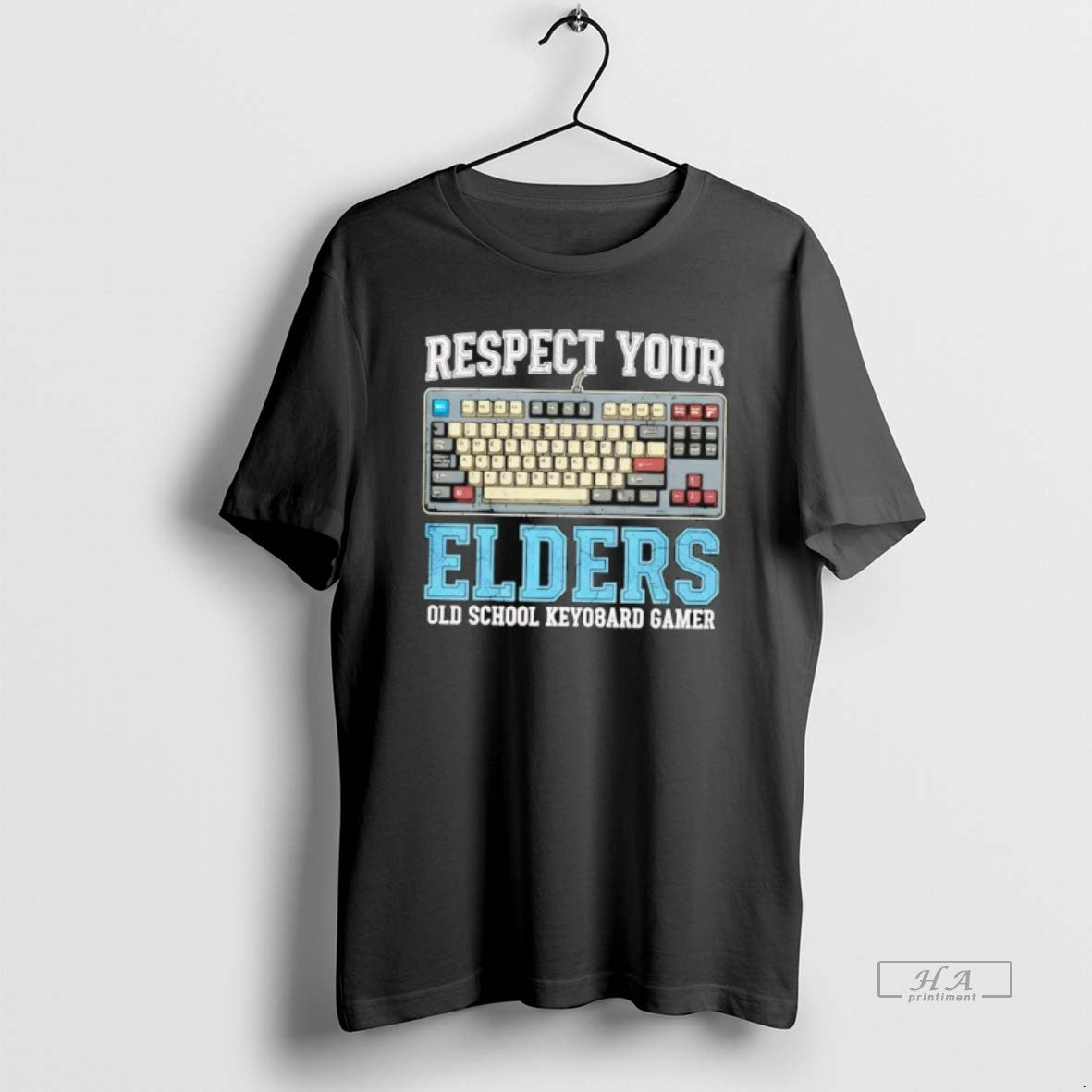 Official Respect Your Elders Old School Keyboard Gamer Gift T-Shirts, Hoodie, Sweatshirt | PopFlextees.com
