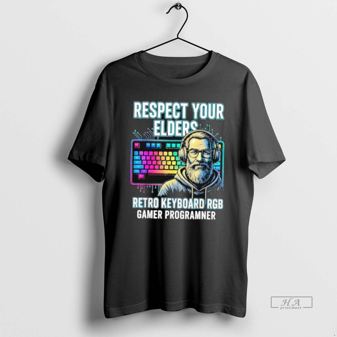 Official Respect Your Elders Retro Keyboard Rgb Gamer Programmer T-Shirts, Hoodie, Sweatshirt | PopFlextees.com