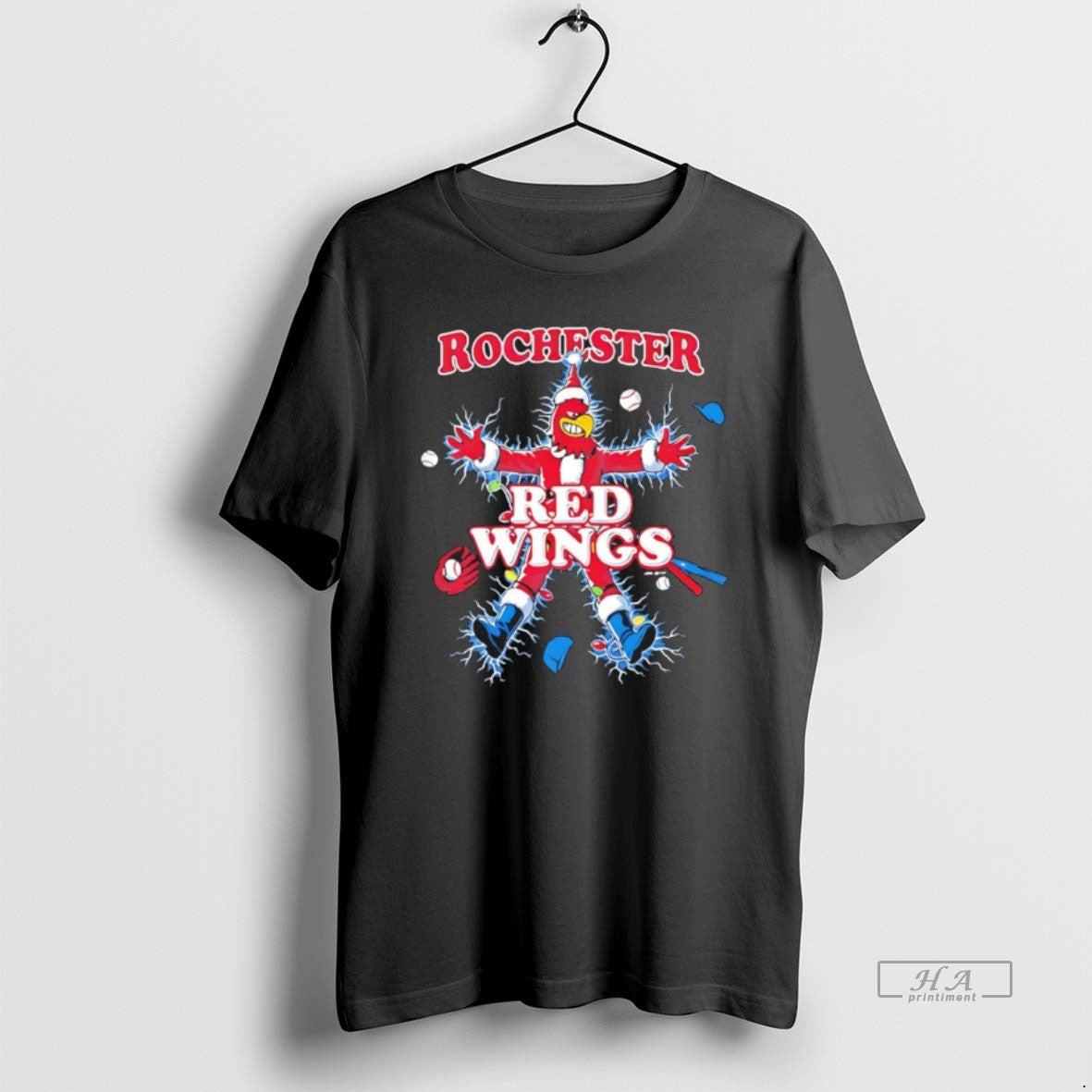 Official Rochester Red Wings The Holiday Christmas Mascot T-Shirts, Hoodie, Sweatshirt | PopFlextees.com