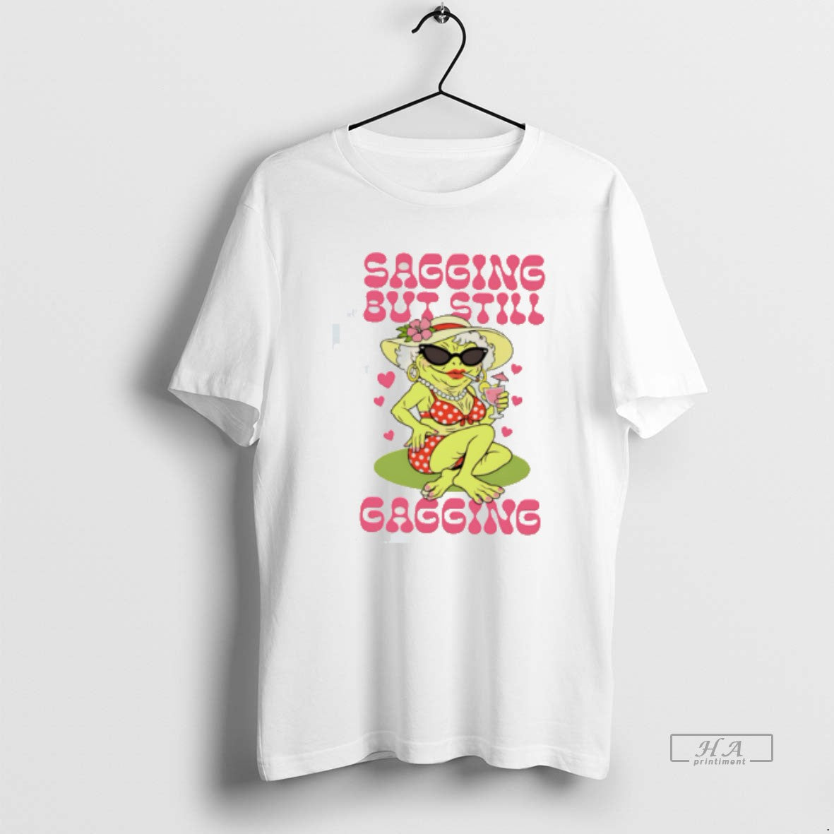 Official Sagging But Still Gagging Lady Frog Tee Hoodie, Sweatshirt | PopFlextees.com