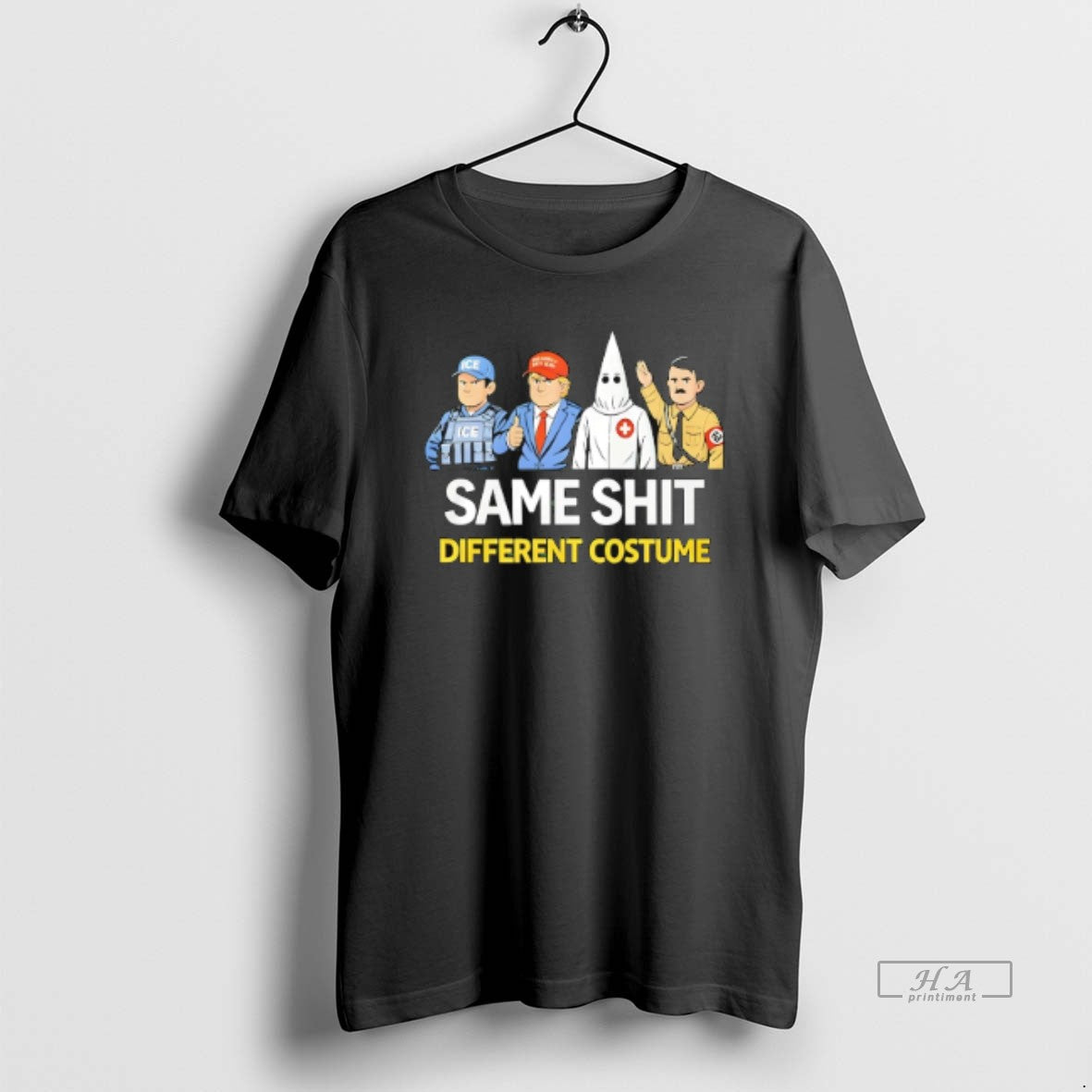 Official Same Shit Different Costume Ice Trump Caricature T-Shirts, Hoodie, Sweatshirt | PopFlextees.com