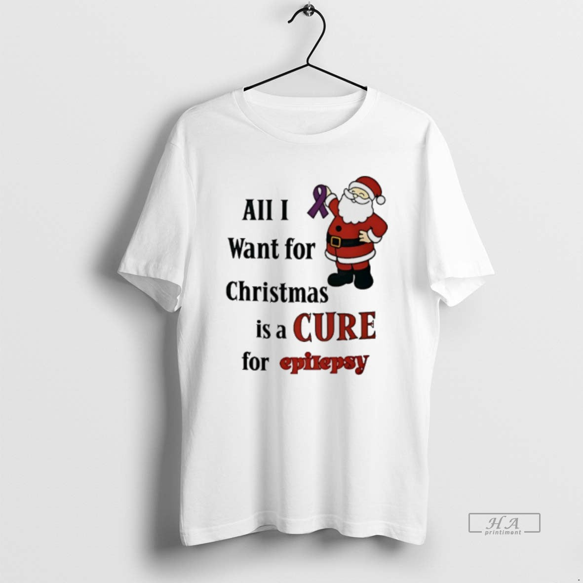 Official Santa Claus All I Want For Christmas Is A Cure For Epilepsy T-Shirts, Hoodie, Sweatshirt | PopFlextees.com