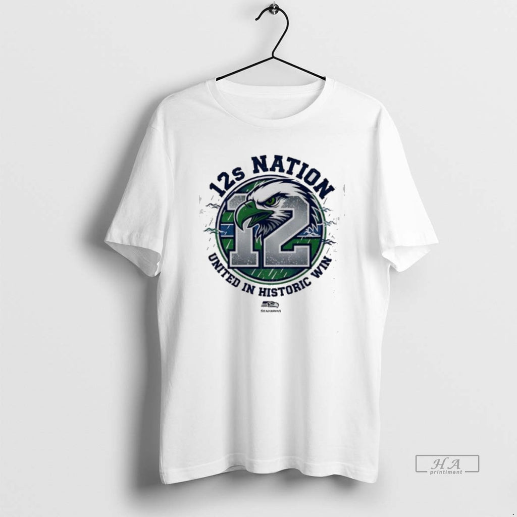 Official Seahawks 12s Nation United In Historic Win T-Shirts, Hoodie, Sweatshirt | PopFlextees.com