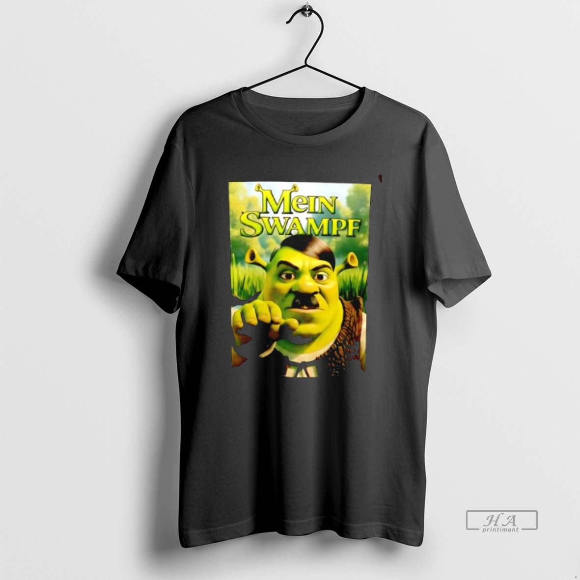 Official Shrek Adolf Hitler Mein Swampf Cartoon Graphic T-Shirts, Hoodie, Sweatshirt | PopFlextees.com