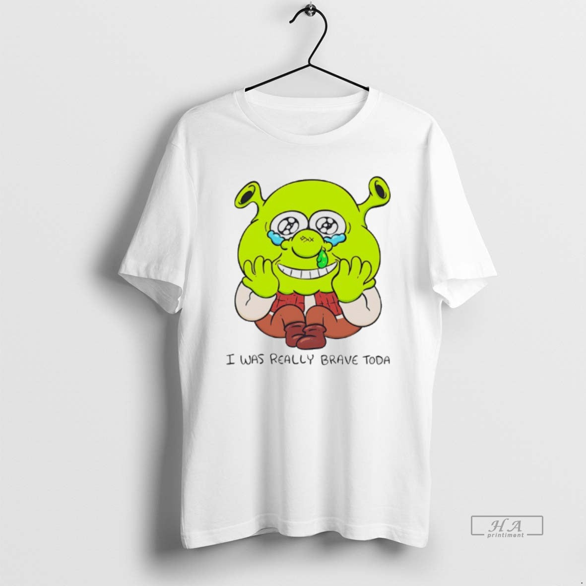 Official Shrek I Was Ready Brave Today Chibi T-Shirts, Hoodie, Sweatshirt | PopFlextees.com