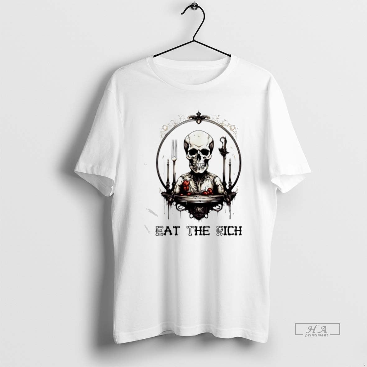 Official Skeleton Eat The Rich Graphic T-Shirts, Hoodie, Sweatshirt | PopFlextees.com