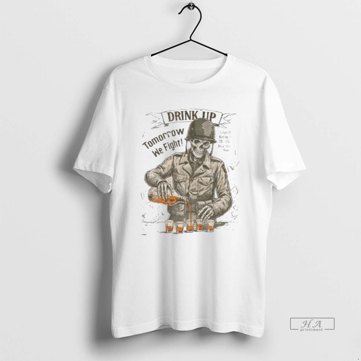 Official Skeleton Drink Up Tomorrow We Fight T-Shirts, Hoodie, Sweatshirt | PopFlextees.com