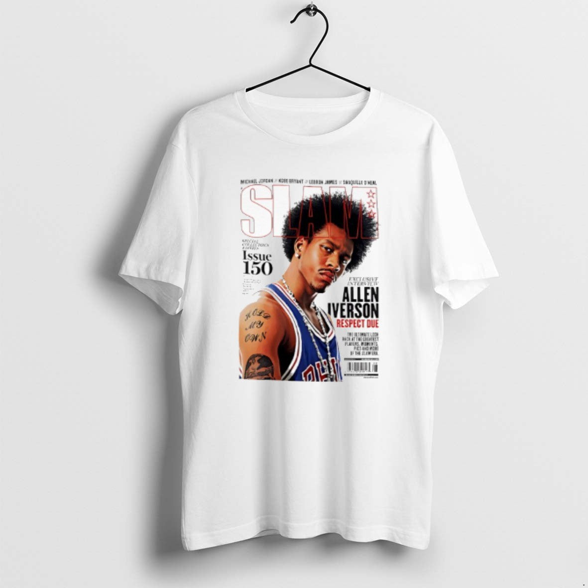 Official Slam Philadelphia 76ers Allen Iverson Respect Due Issue 150 T-Shirts, Hoodie, Sweatshirt | PopFlextees.com