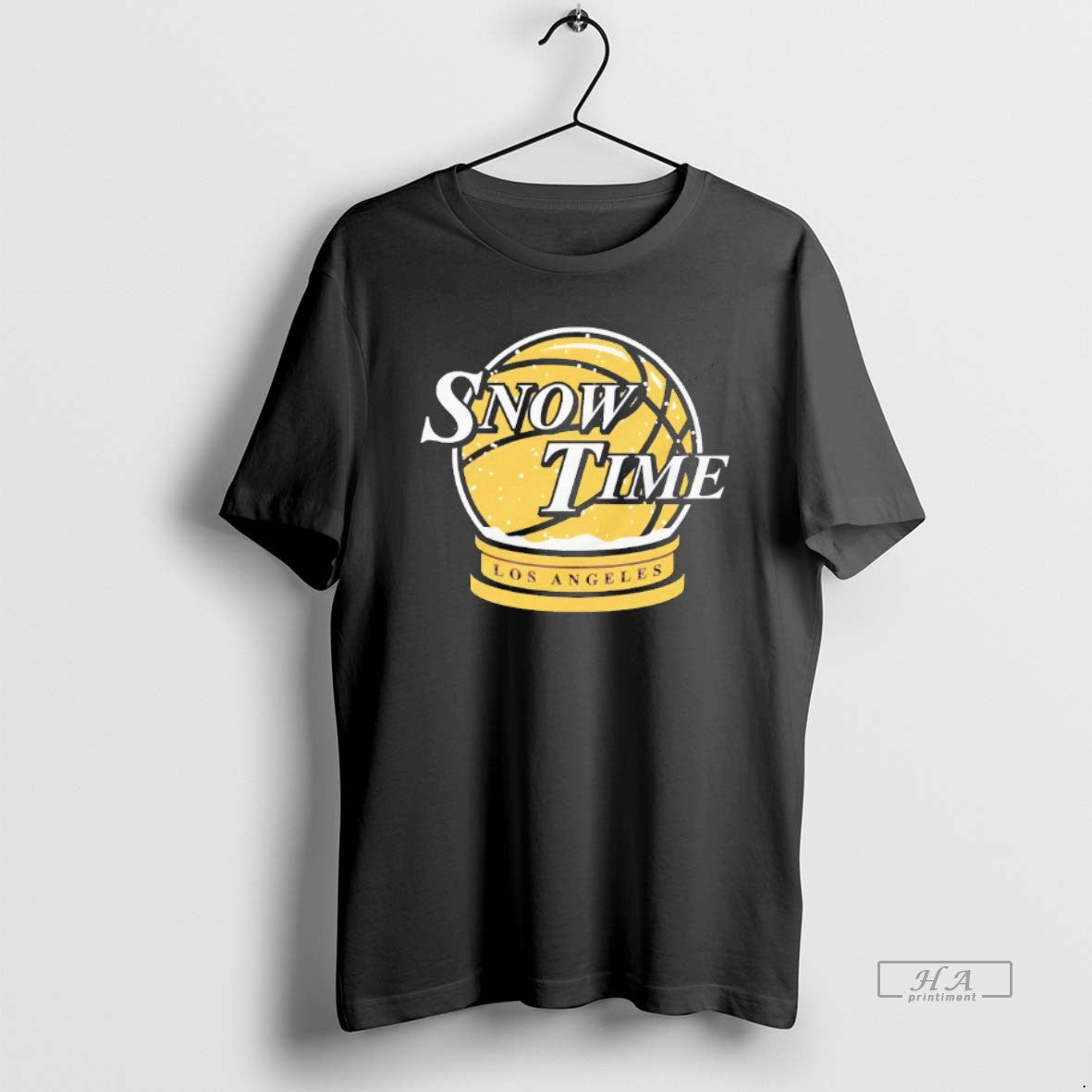 Official Snow Time Los Angeles Lakers Snow Globe Blackshirt T-Shirts, Hoodie, Sweatshirt | PopFlextees.com