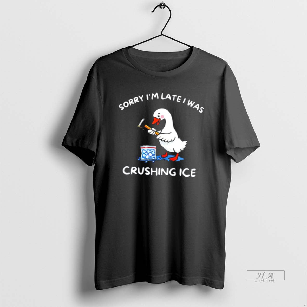 Official Sorry Im Late I Was Crushing Ice Goose Tee Hoodie, Sweatshirt | PopFlextees.com