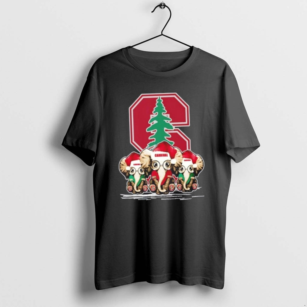 Official Stanford Cardinal X Elephants Santa Hat Merry Christmas T-Shirts, Hoodie, Sweatshirt | PopFlextees.com